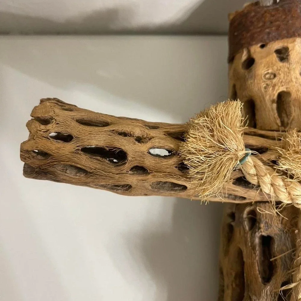 Vintage Rustic Driftwood cross with rope detail‎